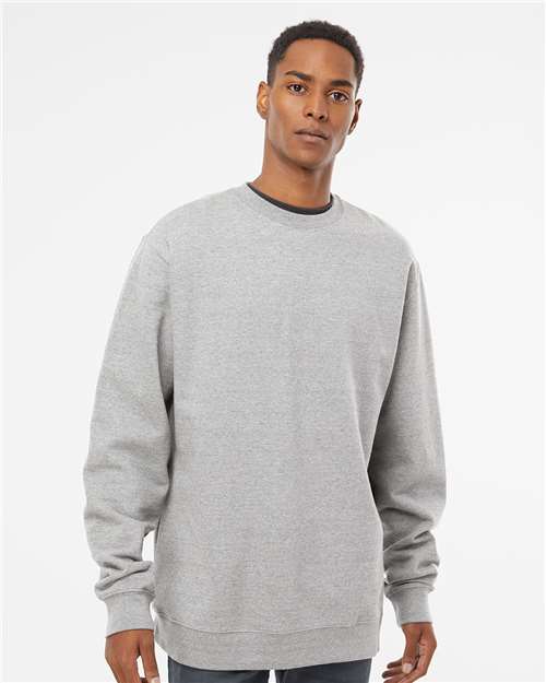 Unisex Midweight Crewneck Sweatshirt - OnModelFront - B83676353 - Grey Heather