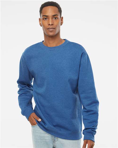 Unisex Midweight Crewneck Sweatshirt - OnModelFront - B83676753 - Royal Heather