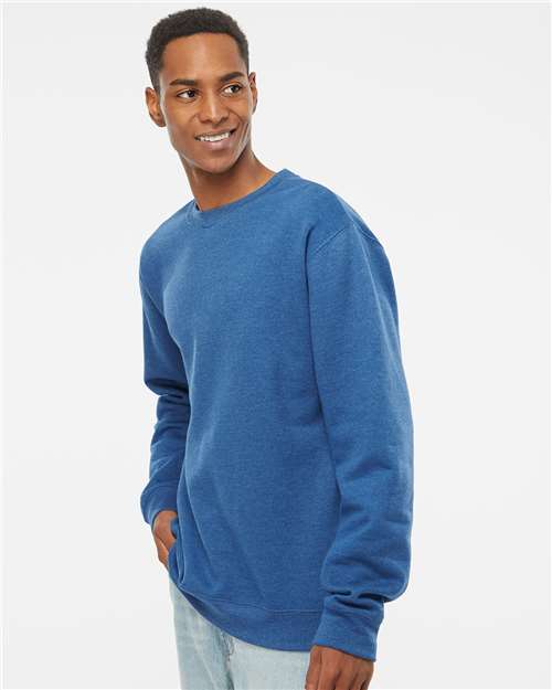 Unisex Midweight Crewneck Sweatshirt - OnModelSide - B83676753 - Royal Heather