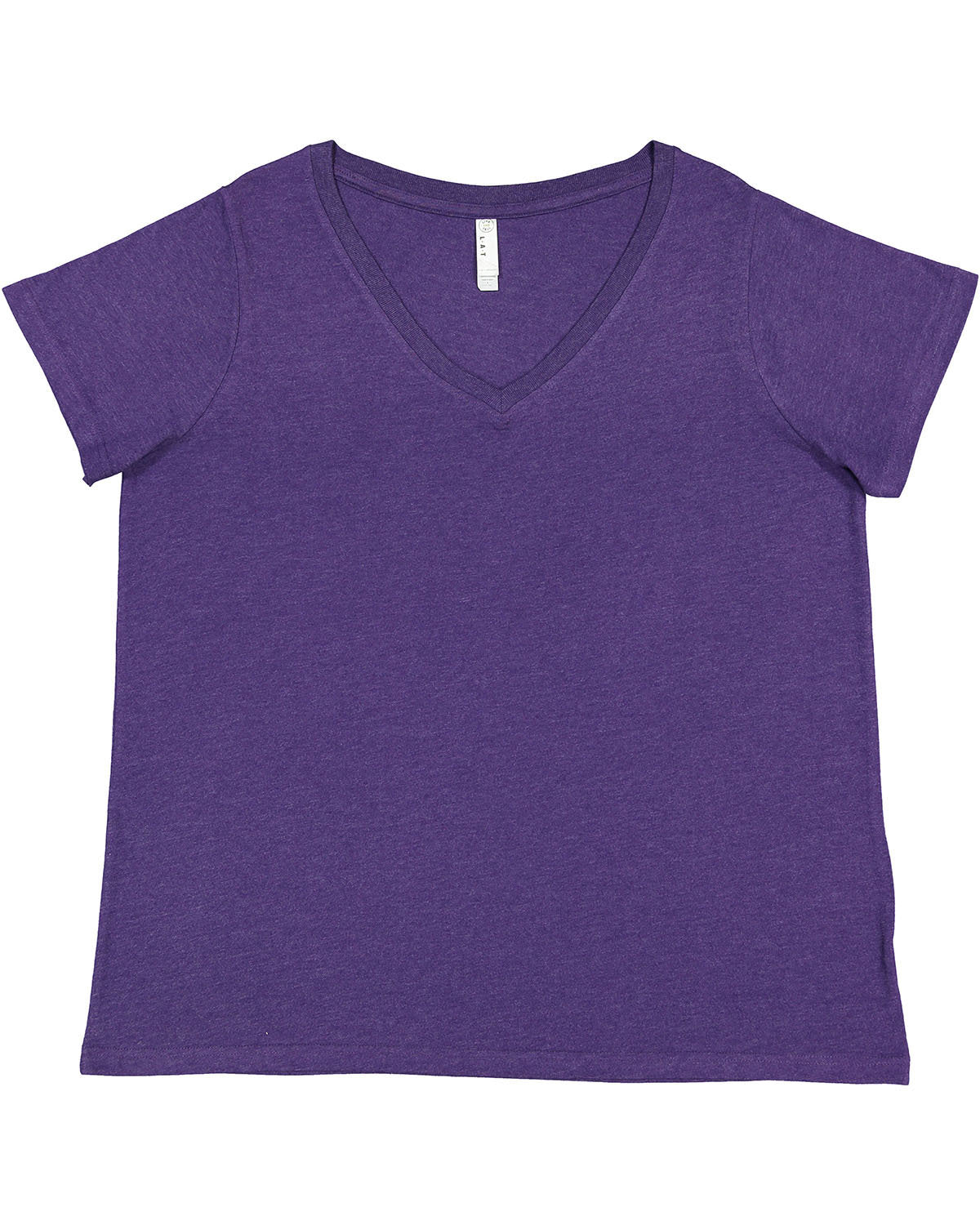 LAT 3817: Ladies' Curvy V-Neck Fine Jersey T-Shirt
