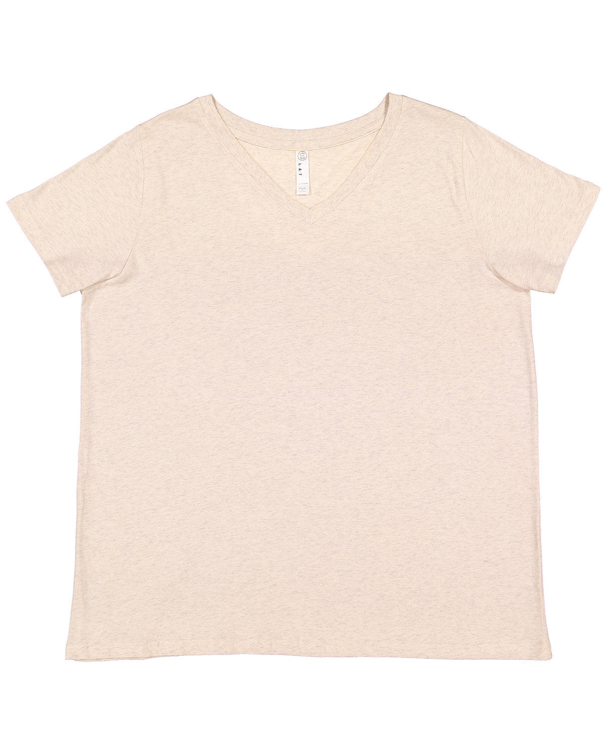 LAT 3817: Ladies' Curvy V-Neck Fine Jersey T-Shirt