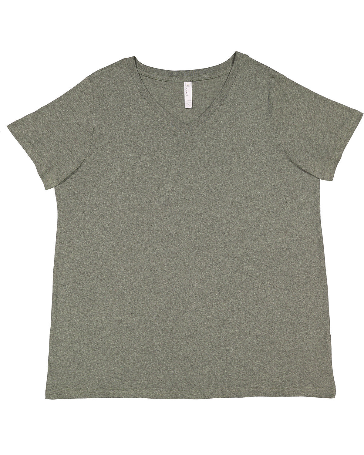 LAT 3817: Ladies' Curvy V-Neck Fine Jersey T-Shirt