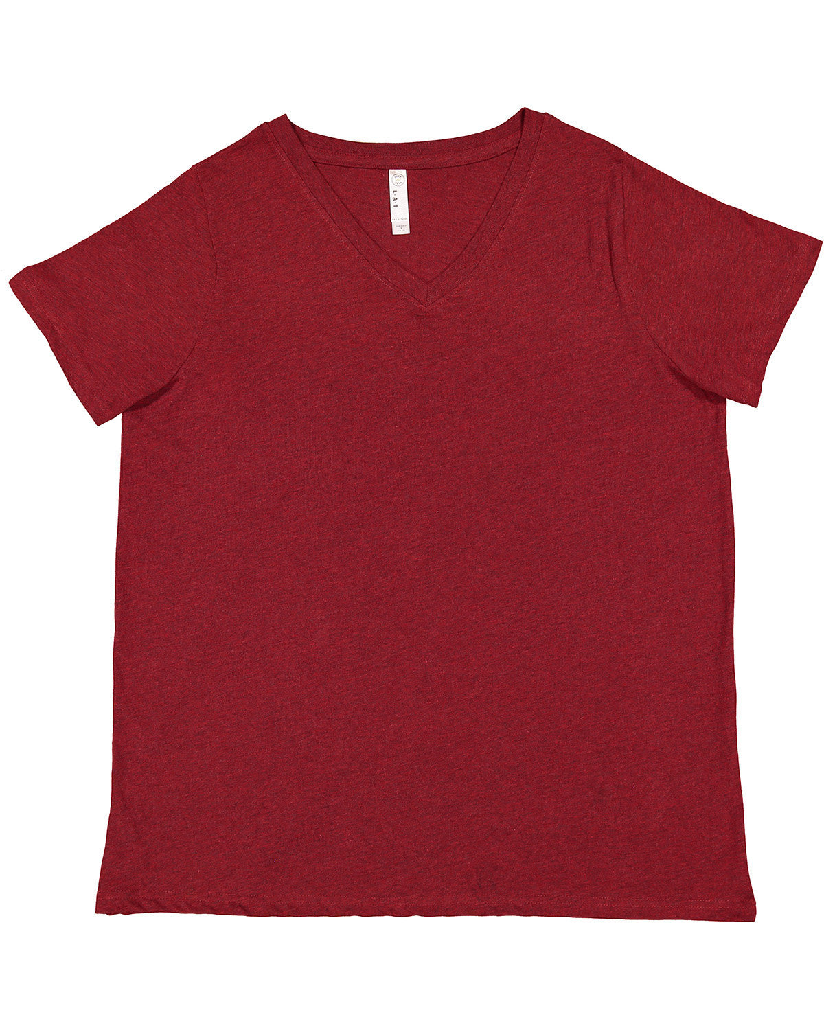 LAT 3817: Ladies' Curvy V-Neck Fine Jersey T-Shirt