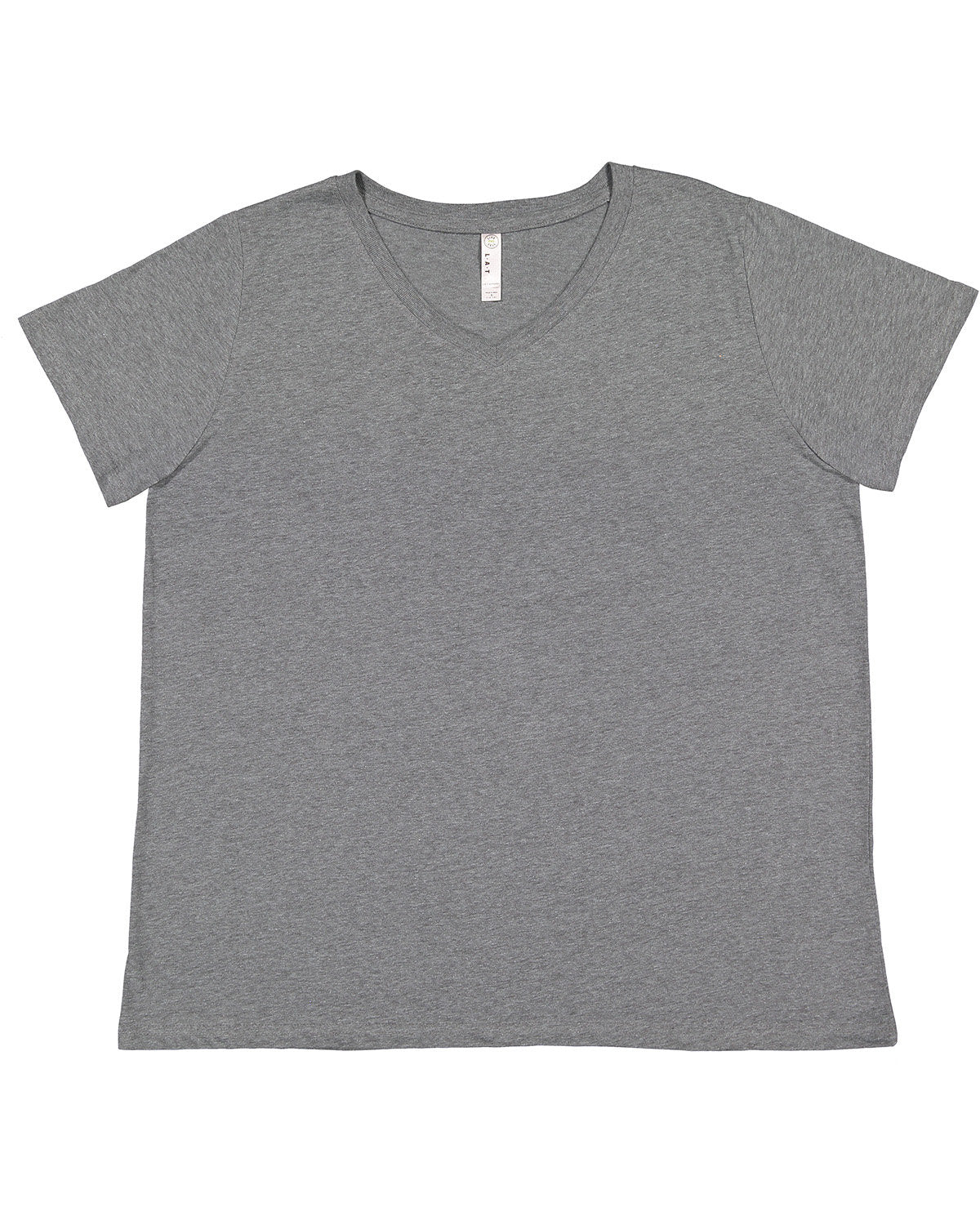 LAT 3817: Ladies' Curvy V-Neck Fine Jersey T-Shirt