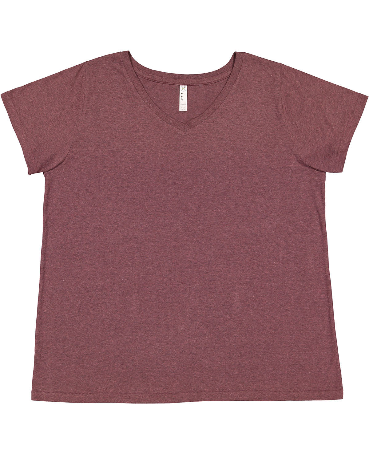 LAT 3817: Ladies' Curvy V-Neck Fine Jersey T-Shirt