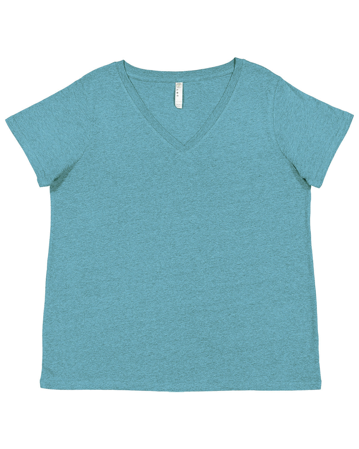 LAT 3817: Ladies' Curvy V-Neck Fine Jersey T-Shirt