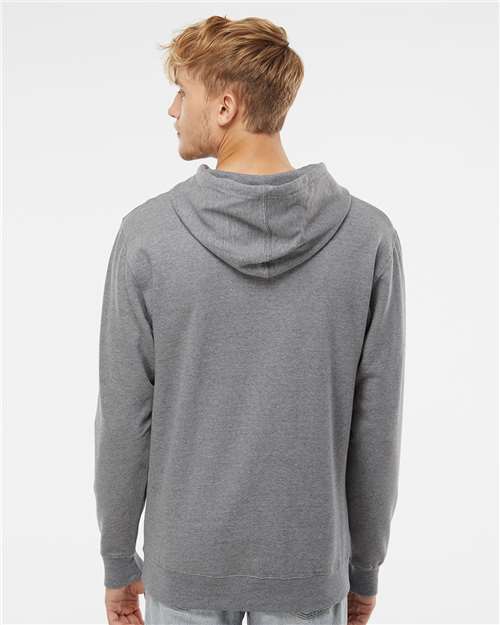 Unisex Midweight Hooded Sweatshirt - OnModelBack - B23676362 - Gunmetal Heather