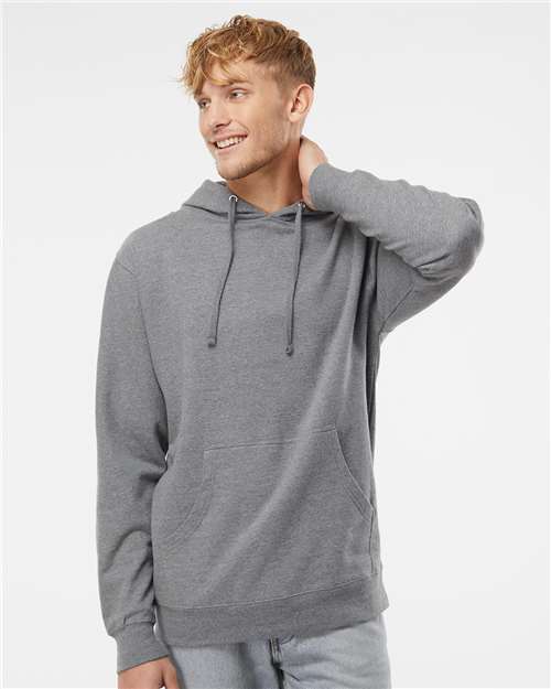 Unisex Midweight Hooded Sweatshirt - OnModelFront - B23676362 - Gunmetal Heather