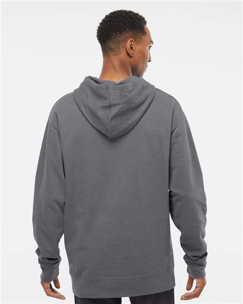 Unisex Midweight Hooded Sweatshirt - OnModelBack - B23676103 - Charcoal