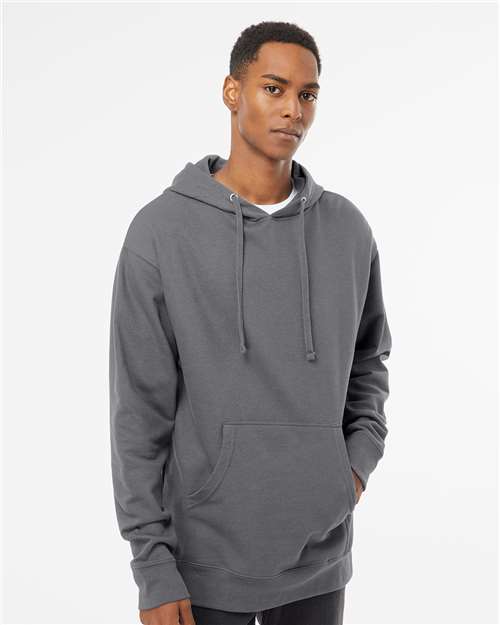Unisex Midweight Hooded Sweatshirt - OnModelFront - B23676103 - Charcoal