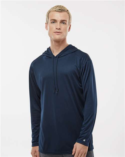 4105 Unisex B-Core Hooded Long Sleeve T-Shirt in 