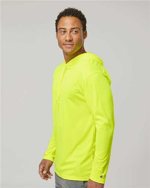 4105 Unisex B-Core Hooded Long Sleeve T-Shirt in 