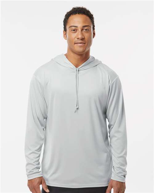 4105 Unisex B-Core Hooded Long Sleeve T-Shirt in 