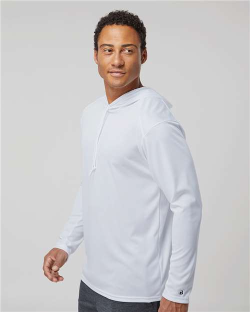 4105 Unisex B-Core Hooded Long Sleeve T-Shirt in 