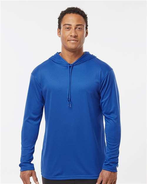 4105 Unisex B-Core Hooded Long Sleeve T-Shirt in Royal