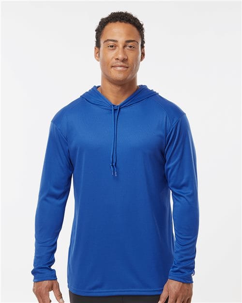 4105 Unisex B-Core Hooded Long Sleeve T-Shirt in 