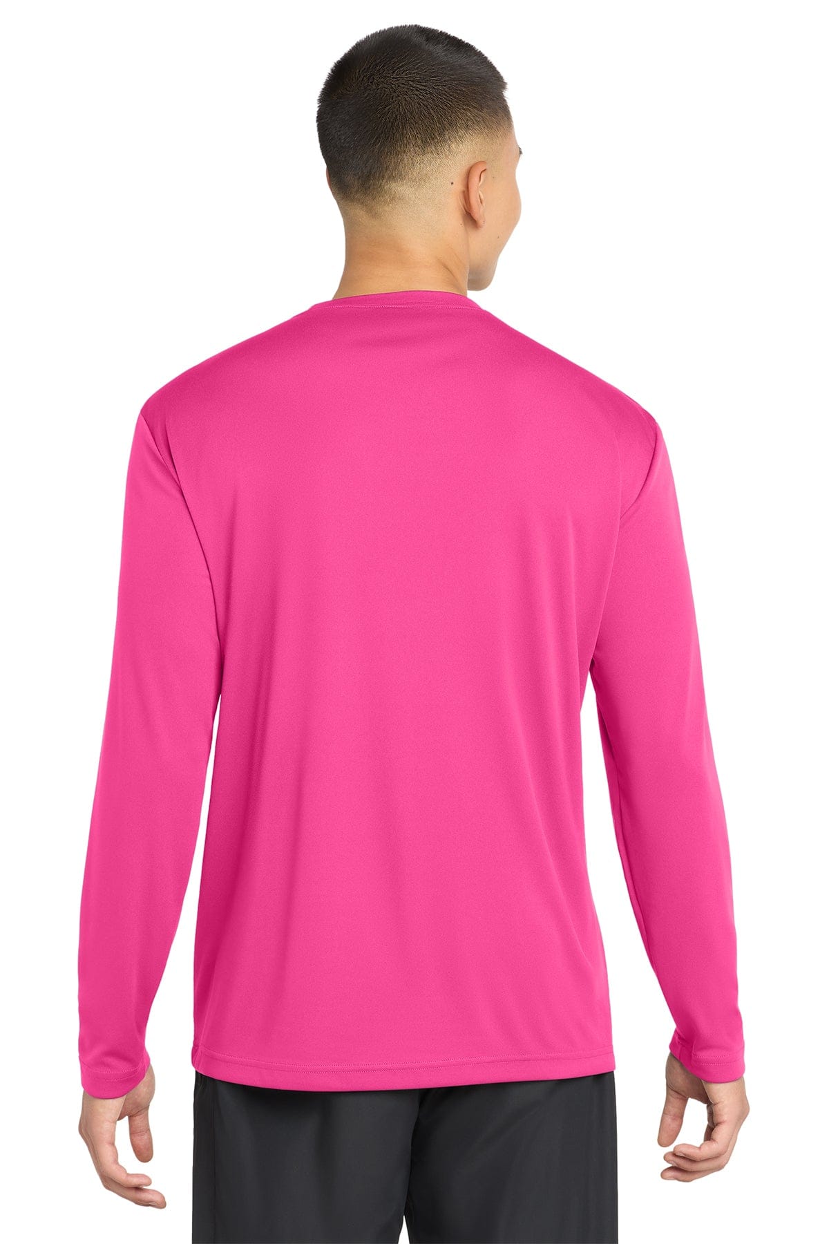 Sport-Tek ST350LS Long Sleeve PosiCharge Competitor Tee in Neon Pink