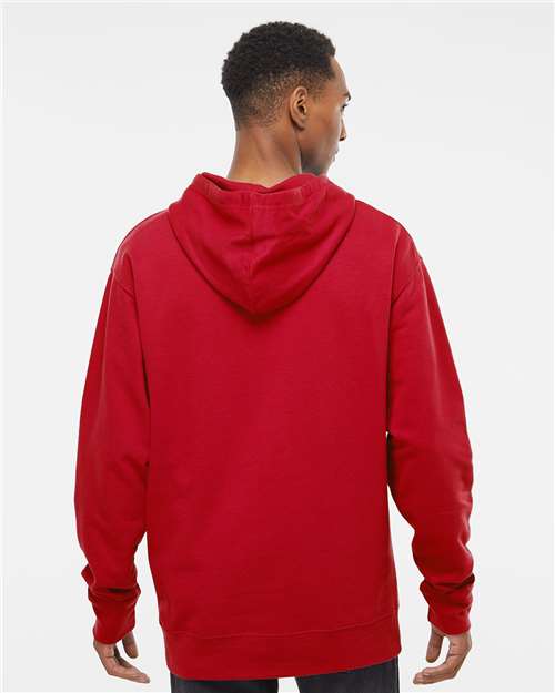 Unisex Midweight Hooded Sweatshirt - OnModelBack - B23676703 - Red