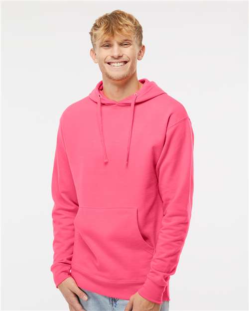 Unisex Midweight Hooded Sweatshirt - OnModelFront - B23676143 - Neon Pink