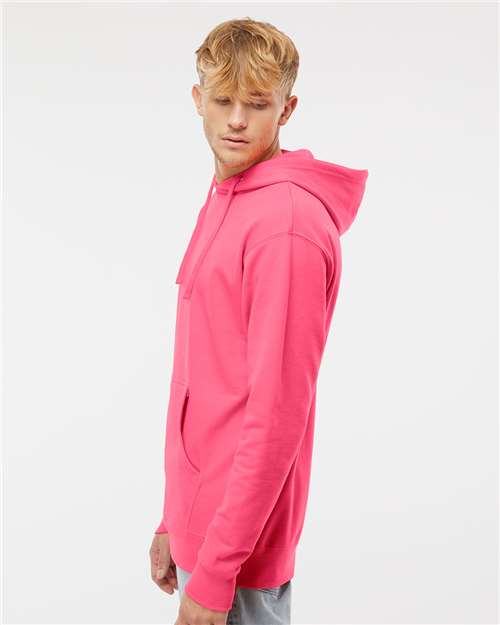 Unisex Midweight Hooded Sweatshirt - OnModelSide - B23676143 - Neon Pink