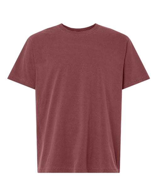 4810GD Unisex Heavyweight Garment-Dyed Tee in Washed Maroon