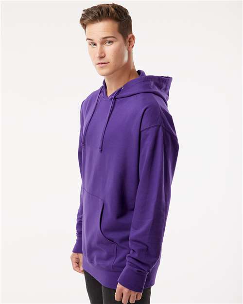 Unisex Midweight Hooded Sweatshirt - OnModelSide - B23676723 - Purple