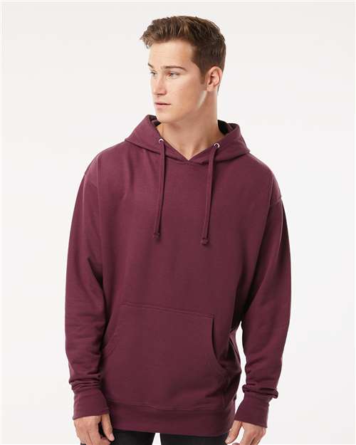 Unisex Midweight Hooded Sweatshirt - OnModelFront - B23676533 - Maroon
