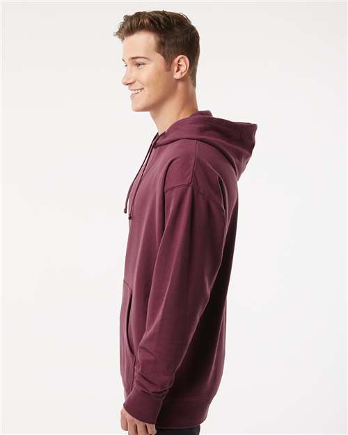 Unisex Midweight Hooded Sweatshirt - OnModelSide - B23676533 - Maroon