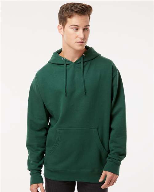 Unisex Midweight Hooded Sweatshirt - OnModelFront - B23676543 - Forest Green
