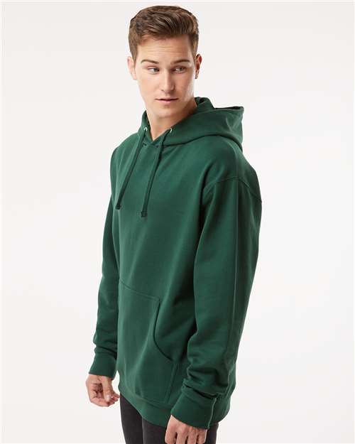 Unisex Midweight Hooded Sweatshirt - OnModelSide - B23676543 - Forest Green
