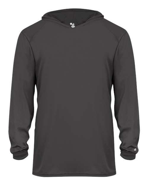 Youth B-Core Long Sleeve Hooded T-Shirt - Front - B14585095 - undefined