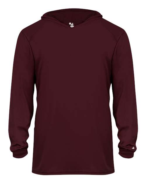 Youth B-Core Long Sleeve Hooded T-Shirt - Front - B14585533 - undefined