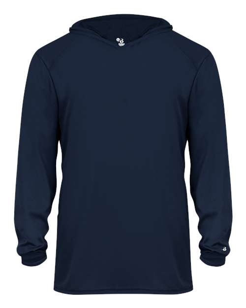 Youth B-Core Long Sleeve Hooded T-Shirt - Front - B14585653 - undefined