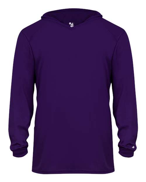 Youth B-Core Long Sleeve Hooded T-Shirt - Front - B14585672 - undefined