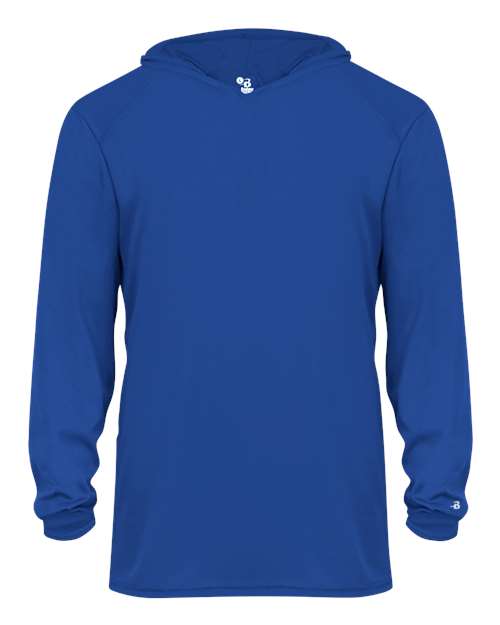 Youth B-Core Long Sleeve Hooded T-Shirt - Front - B14585754 - undefined