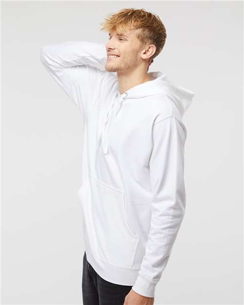 Unisex Midweight Hooded Sweatshirt - OnModelSide - B23676003 - White