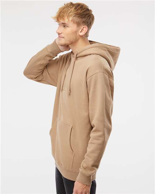 Unisex Heavyweight Hooded Sweatshirt - OnModelSide - B22276732 - Sandstone