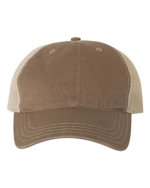 Garment-Washed Trucker Cap - Front - B17995560 - undefined