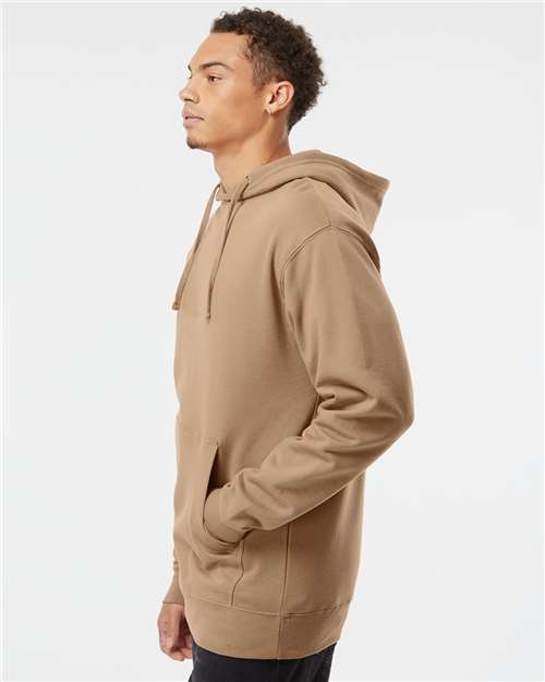 Unisex Midweight Hooded Sweatshirt - OnModelSide - B23676733 - Sandstone