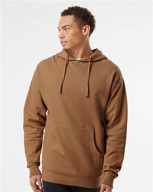 Unisex Midweight Hooded Sweatshirt - OnModelFront - B23676553 - Saddle