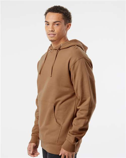 Unisex Midweight Hooded Sweatshirt - OnModelSide - B23676553 - Saddle