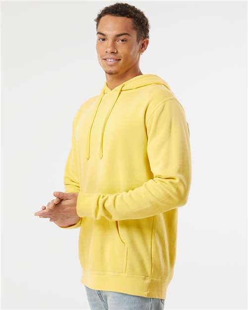 Unisex Midweight Pigment-Dyed Hooded Sweatshirt - OnModelSide - B22176283 - Pigment Yellow