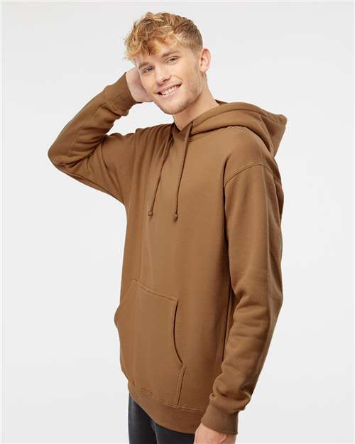 Unisex Heavyweight Hooded Sweatshirt - OnModelSide - B22276563 - Saddle