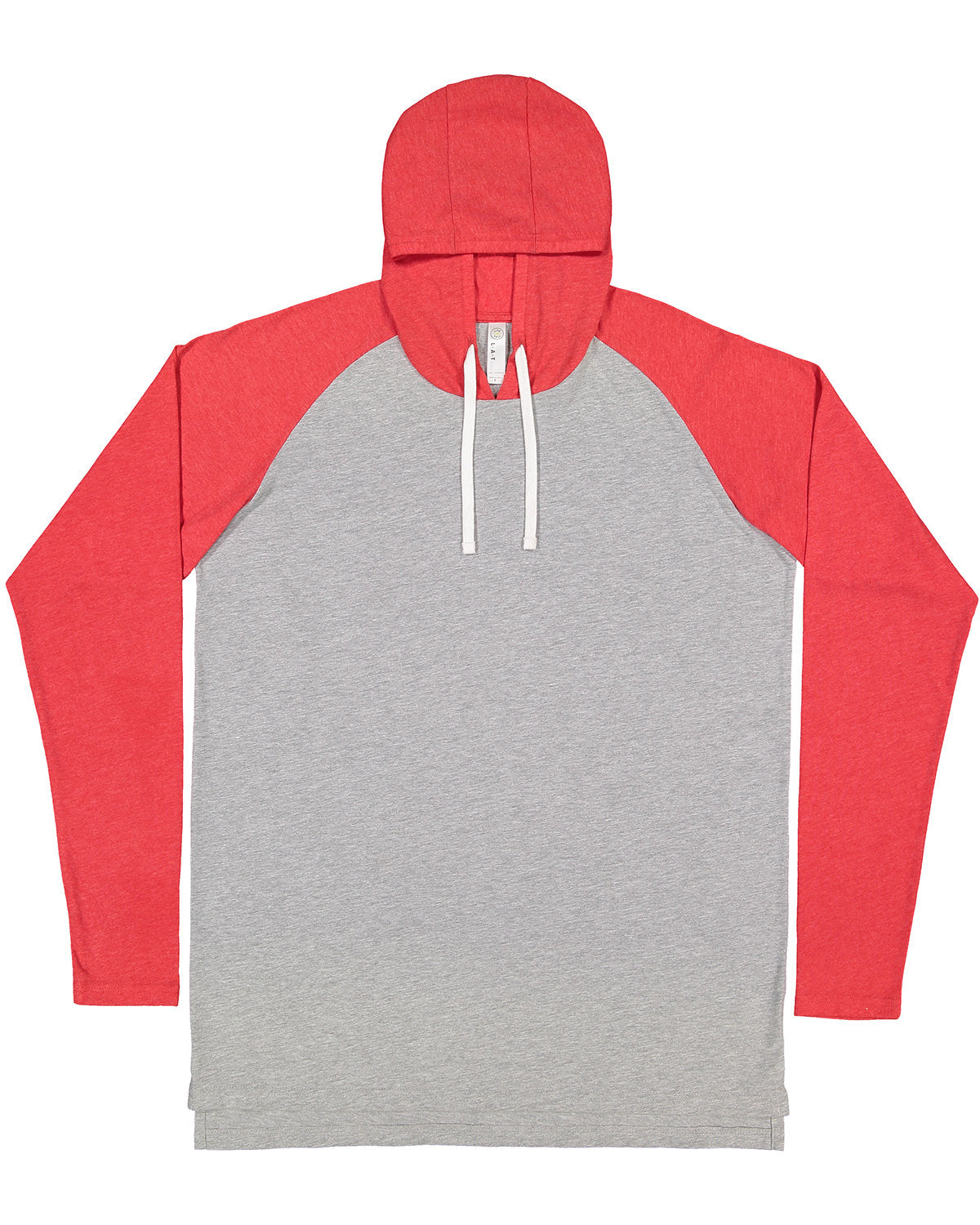 LAT 6917: Men's Hooded Raglan Long Sleeve Fine Jersey T-Shirt