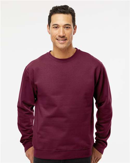 Unisex Midweight Crewneck Sweatshirt - OnModelFront - B83676533 - Maroon