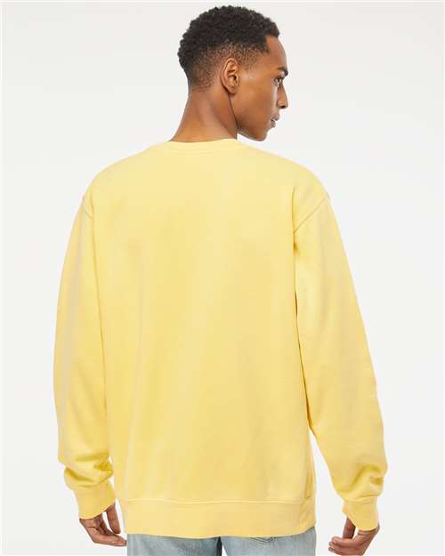 Unisex Midweight Pigment-Dyed Crewneck Sweatshirt - OnModelBack - B22376283 - Pigment Yellow