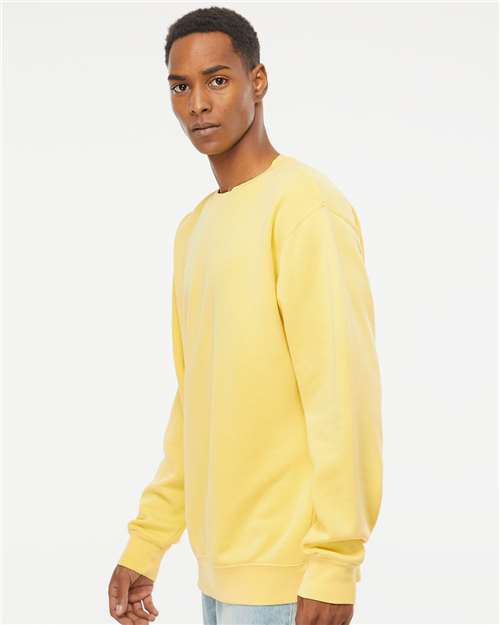 Unisex Midweight Pigment-Dyed Crewneck Sweatshirt - OnModelSide - B22376283 - Pigment Yellow