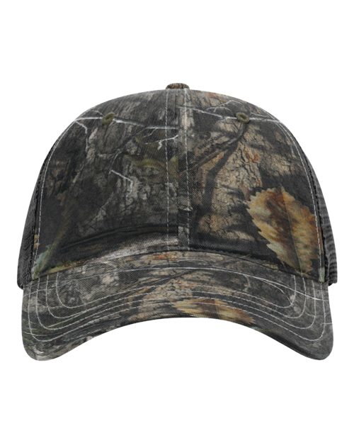 Garment Washed Printed Trucker Cap - Front - B49295100 - undefined