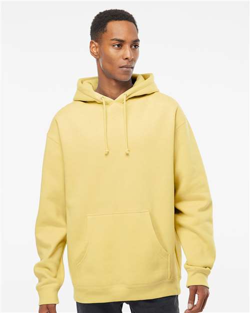 Unisex Heavyweight Hooded Sweatshirt - OnModelFront - B22276402 - Light Yellow