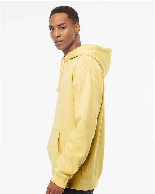 Unisex Heavyweight Hooded Sweatshirt - OnModelSide - B22276402 - Light Yellow